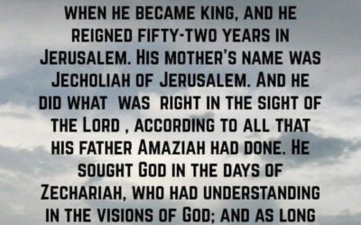 As Long As He Sought the LORD